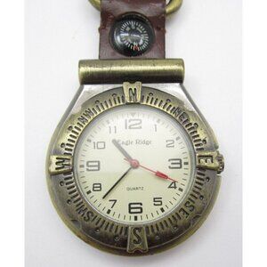 Eagle Ridge Quartz WR Analog 43mm Round Pocket Watch (H525) "New Battery"
